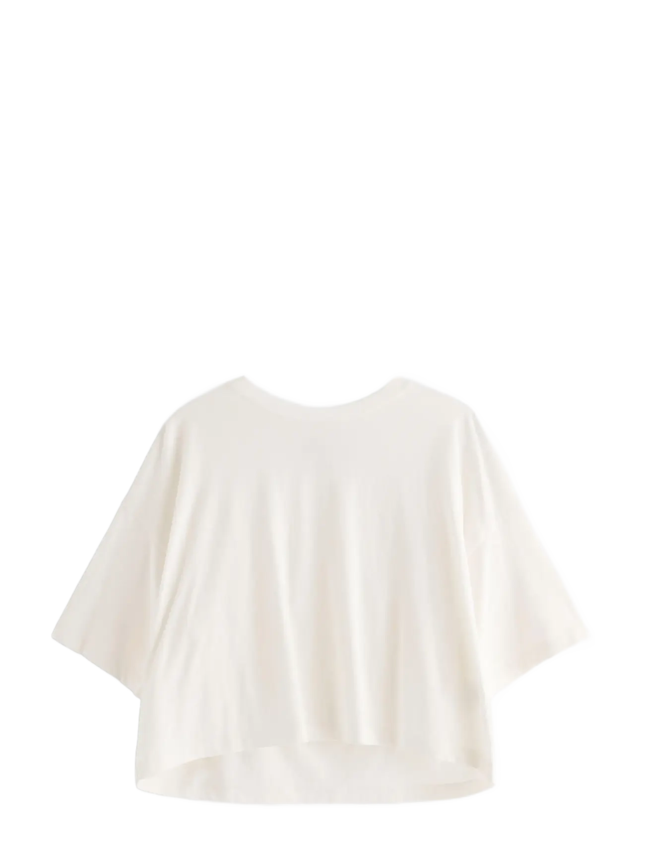 LINDEX Cropped Oberteil With Kurz Sleeves Cream - M - Damen