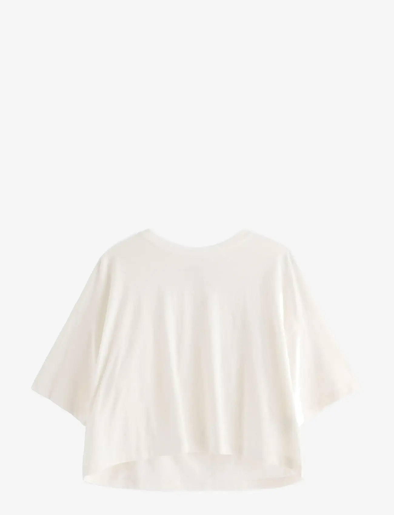 Lindex - Cropped top with short sleeves - crop tops - off white - 1