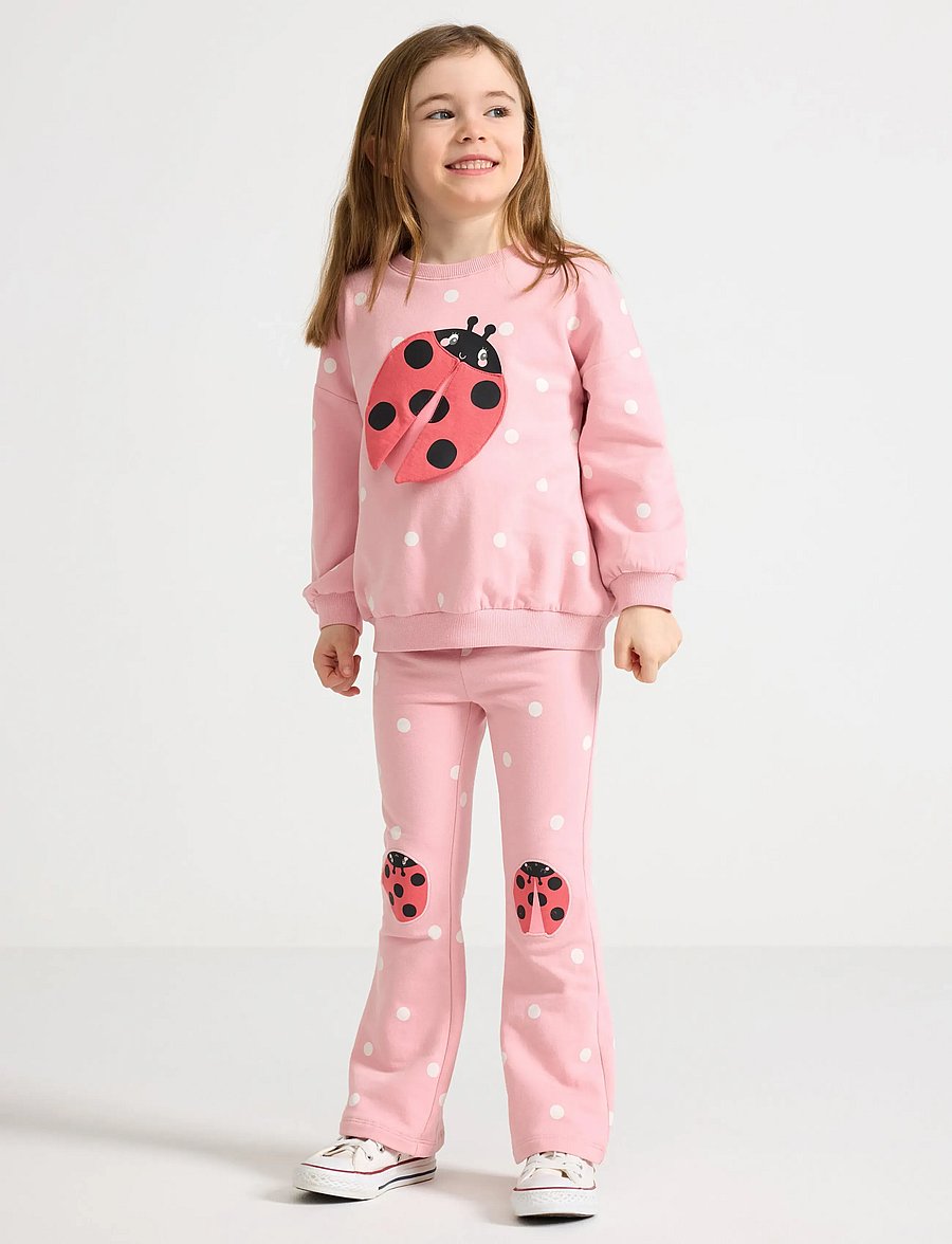 Lindex - Leggings with patches on the knees - tamprės - light pink - 0