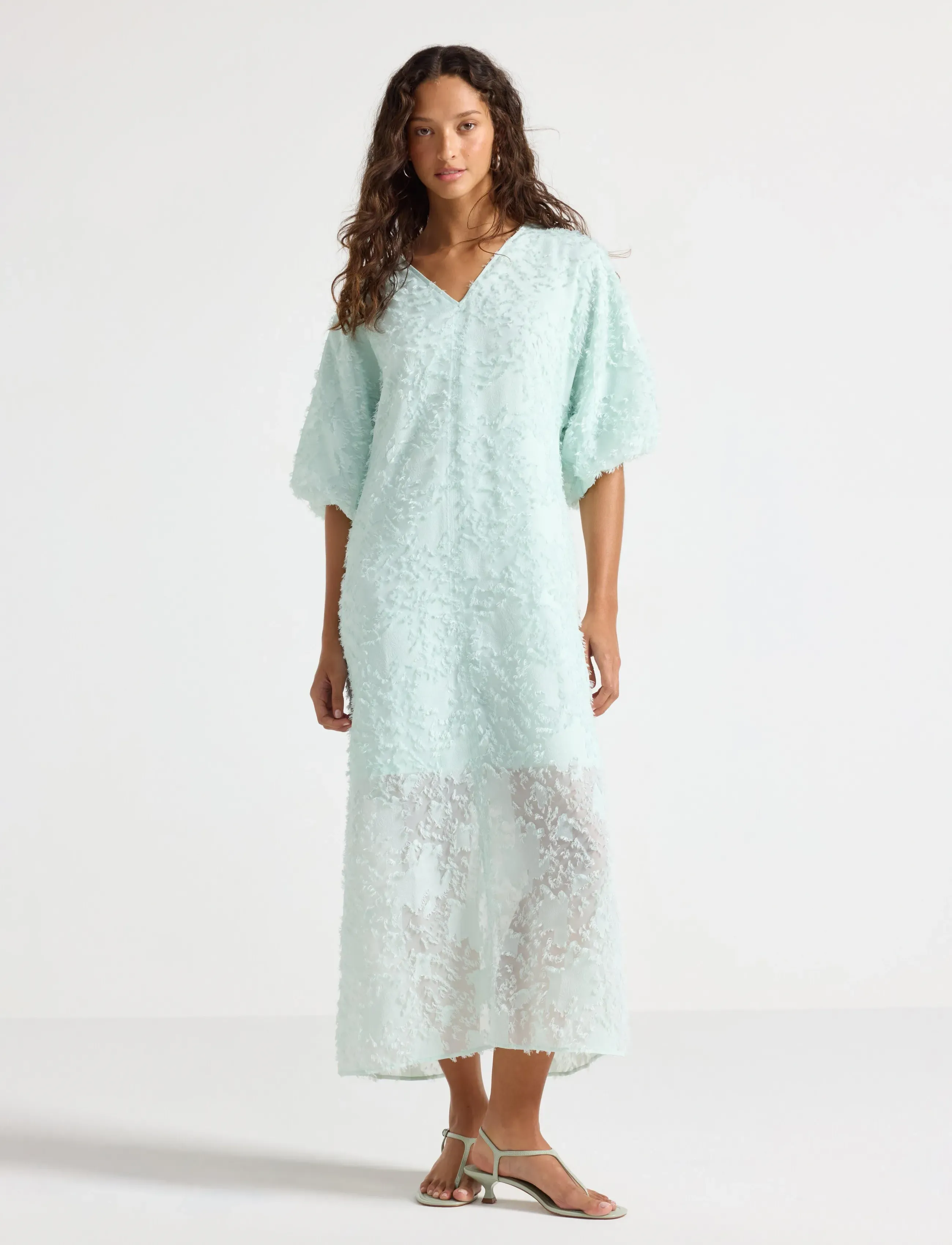 Lindex Midi Dress, M, Green, Kjoler > Knælange Og Midi, Dame