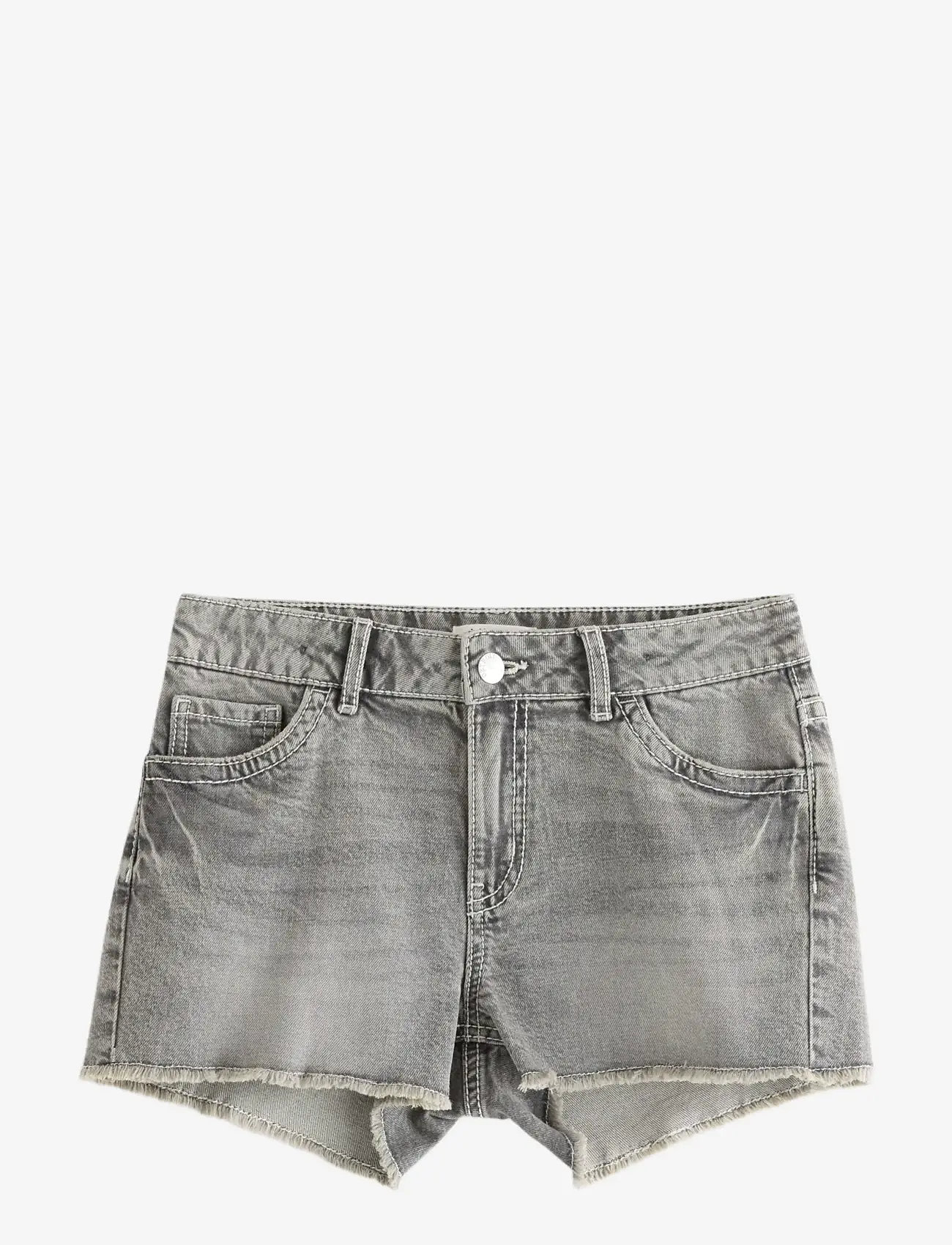 Lindex - Denim shorts with decorated back pockets - denimshorts - grey - 1