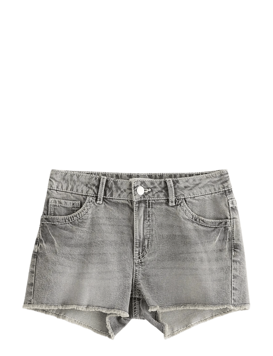 Lindex - Denim shorts with decorated back pockets - jeansshorts - grey - 1