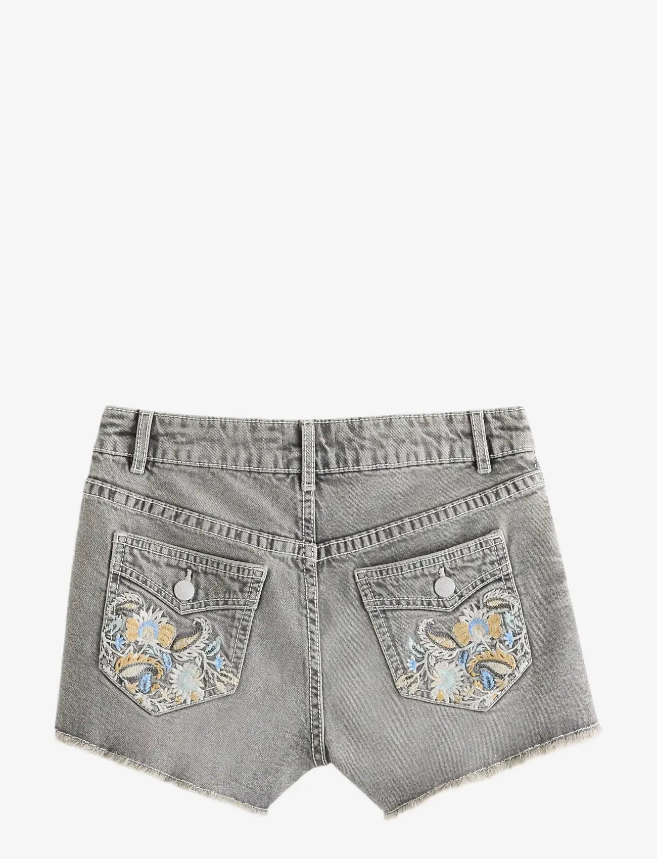 Lindex - Denim shorts with decorated back pockets - denimshorts - grey - 2