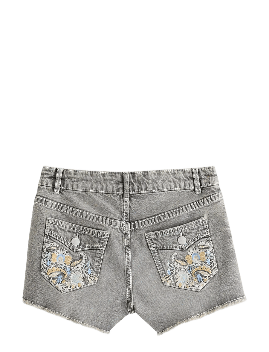 Lindex - Denim shorts with decorated back pockets - jeansshorts - grey - 2