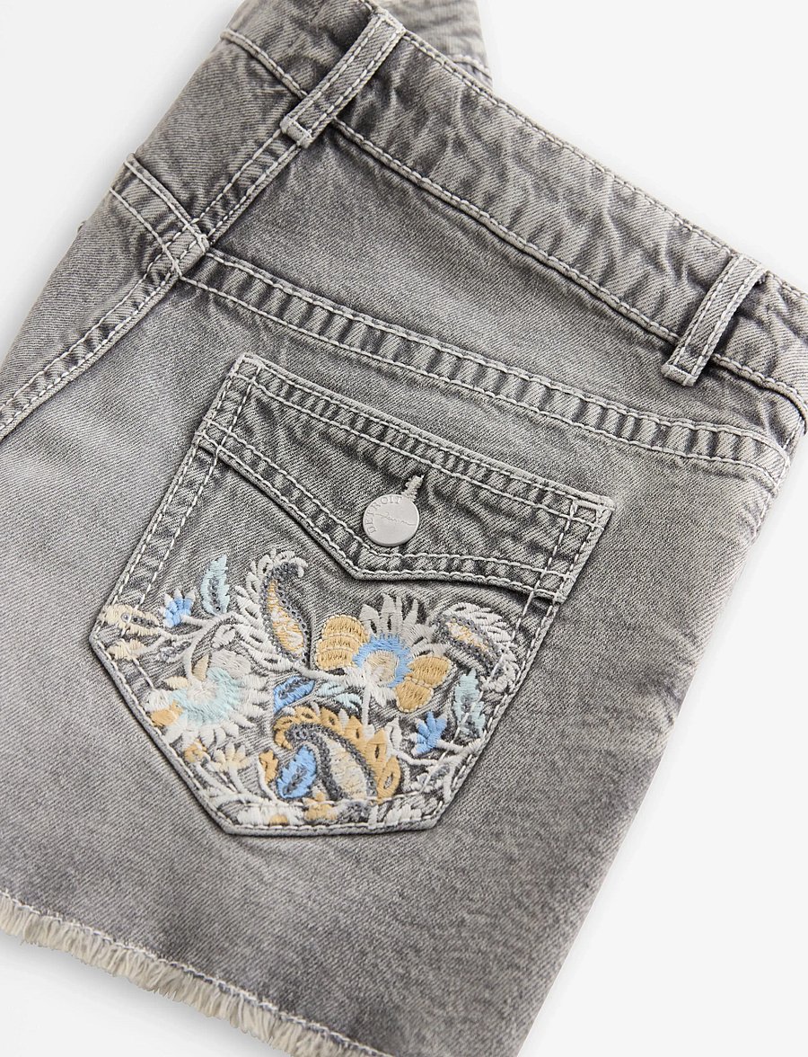 Lindex - Denim shorts with decorated back pockets - jeansshorts - grey - 5