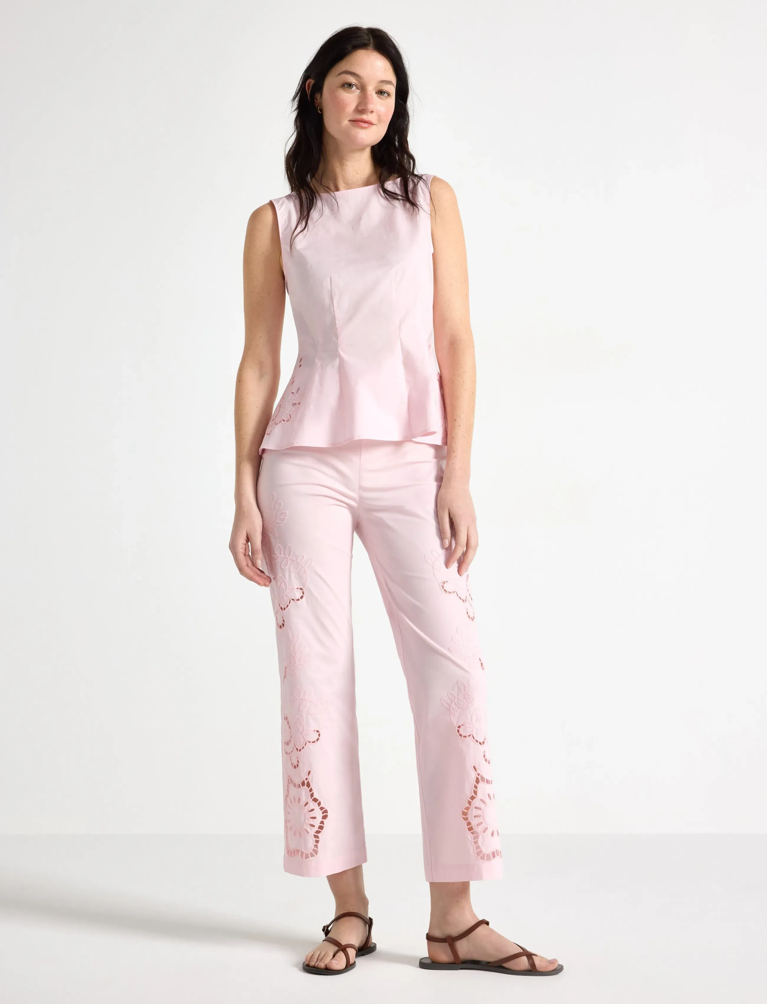 Lindex Cropped Trousers, 40, Pink, Bukser > Capri-Bukser, Dame