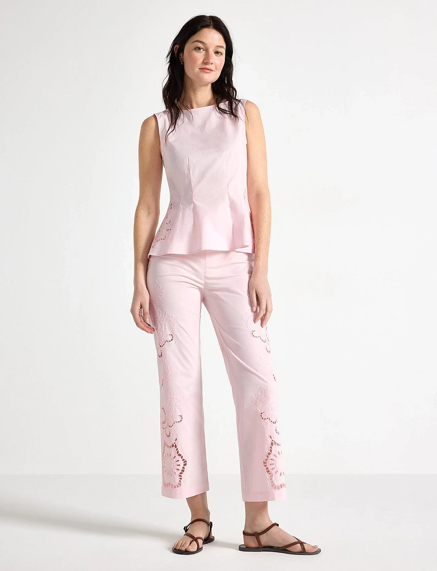 Lindex - Cropped trousers - capri byxor - light pink - 0