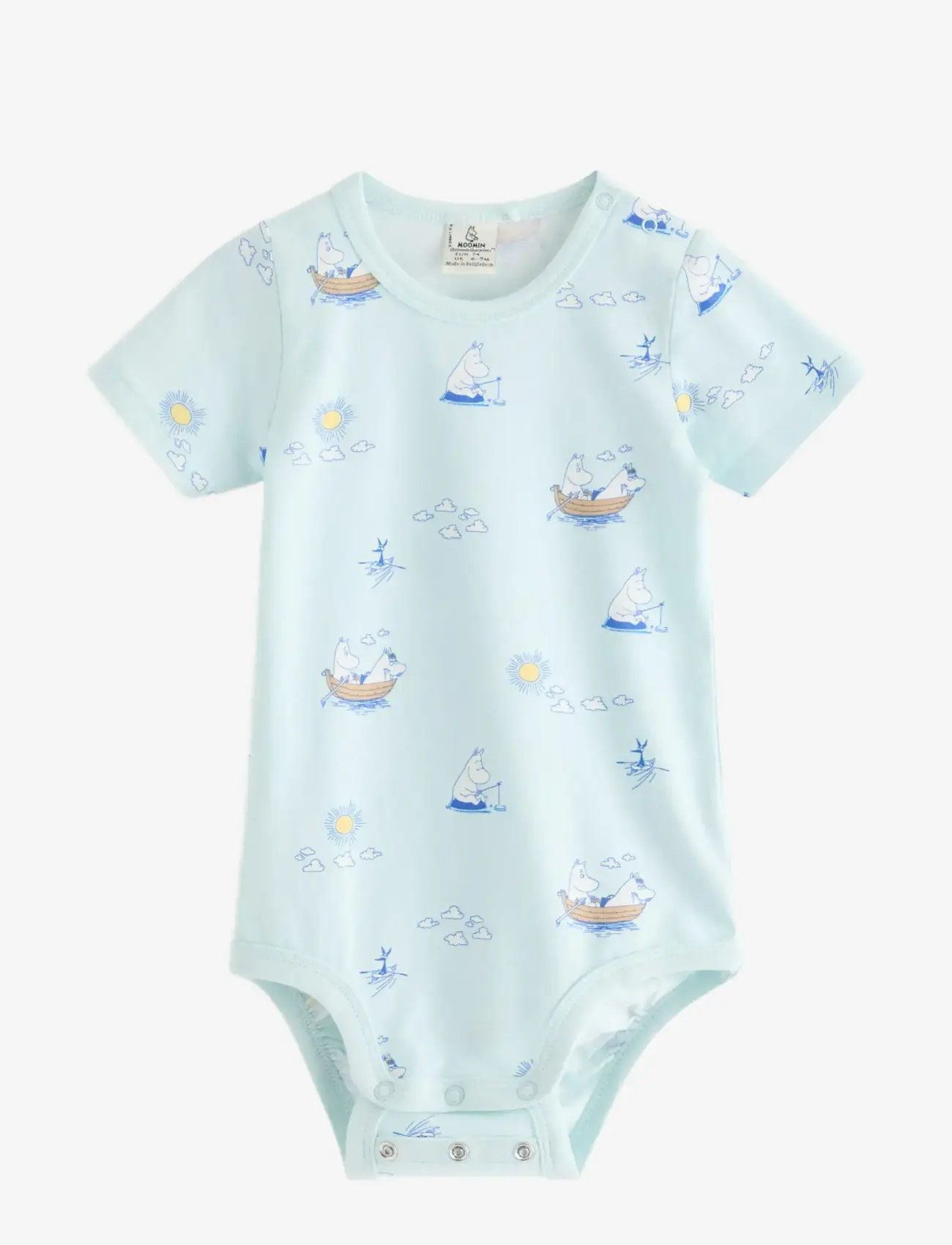 Lindex - Body ss Moomin - kortærmede bodyer - light aqua - 0