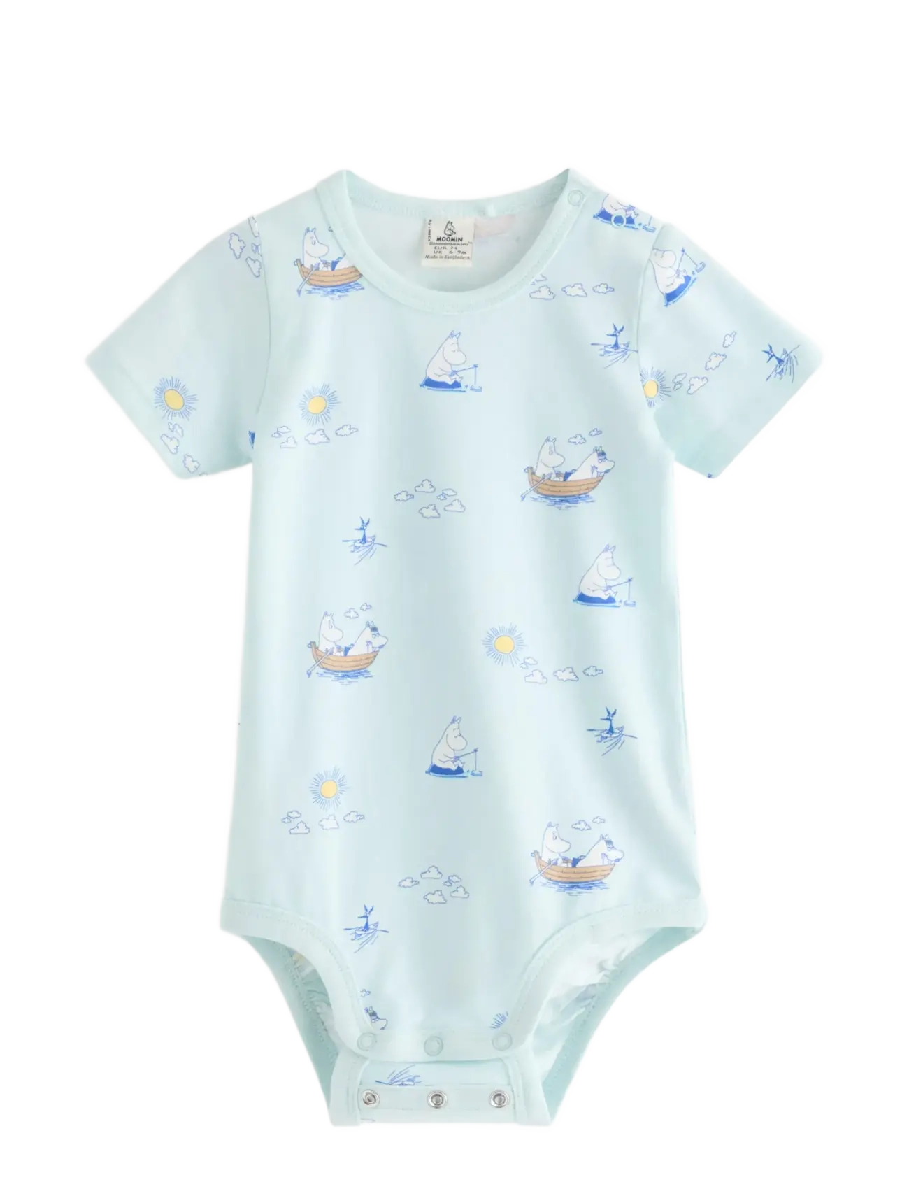 Lindex Body ss Moomin - Bodyer - LIGHT AQUA / blue