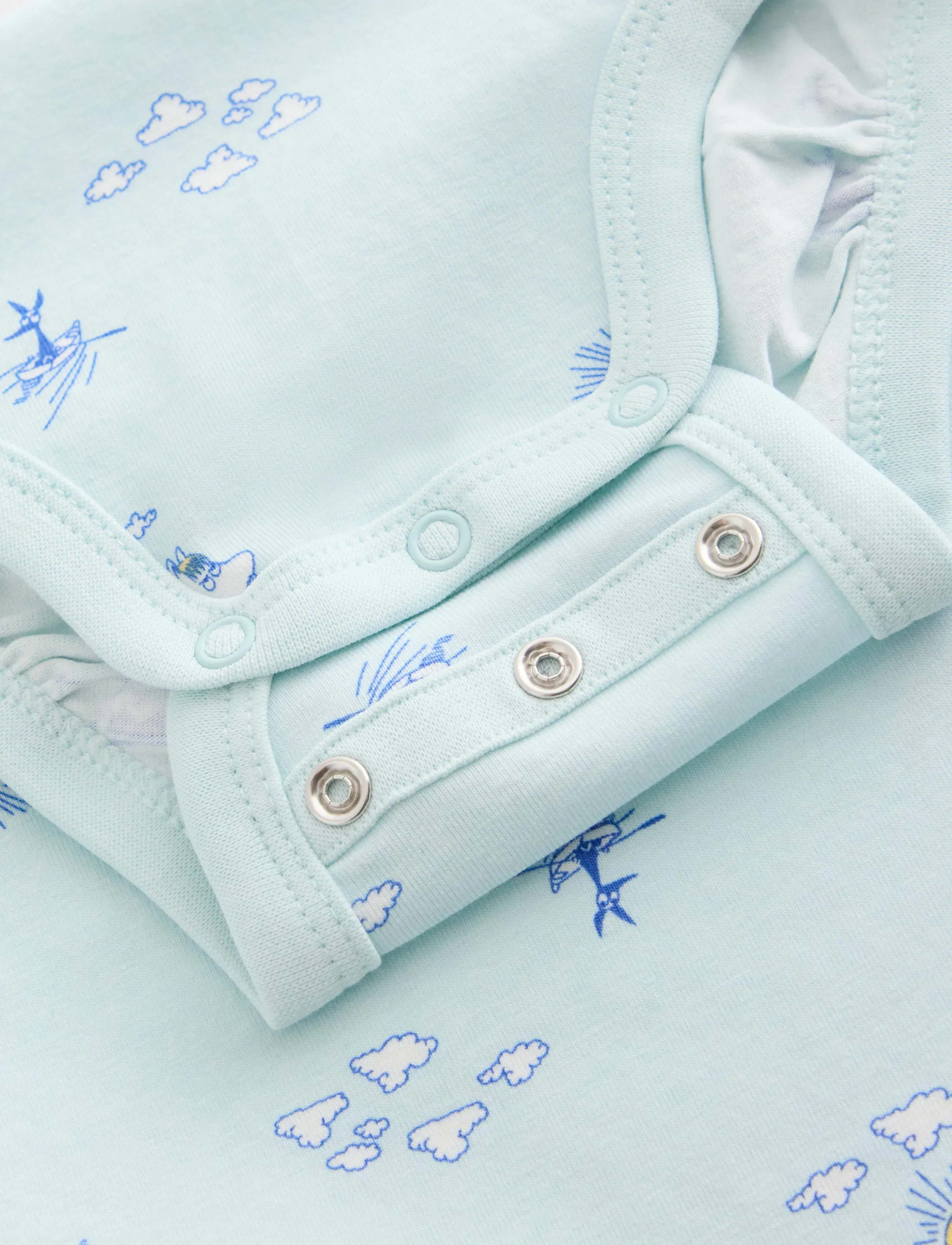 Lindex - Body ss Moomin - kortærmede bodyer - light aqua - 2