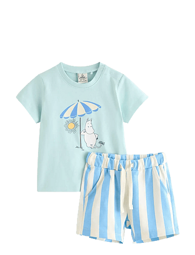 Lindex Moomin set - Komplektai su marškinėliais trumpomis rankovėmis - LIGHT AQUA / blue