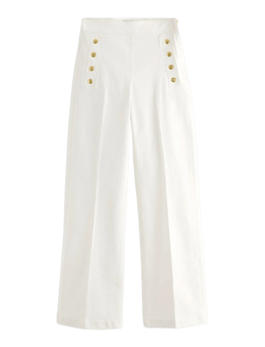 Lindex - Wide trousers with cropped length - culottes - off white - 1