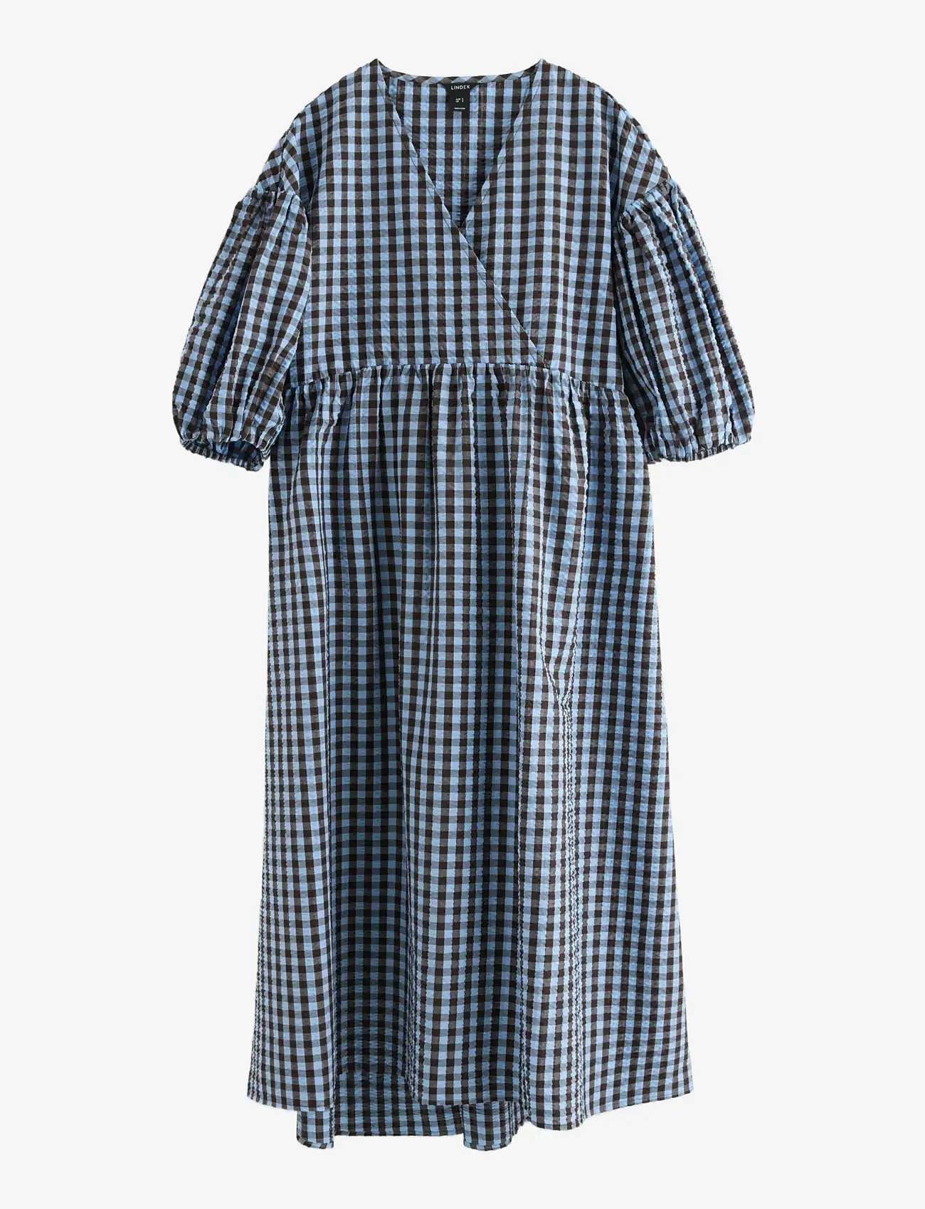 Lindex - Midi dress in seersucker - summer dresses - light blue - 1