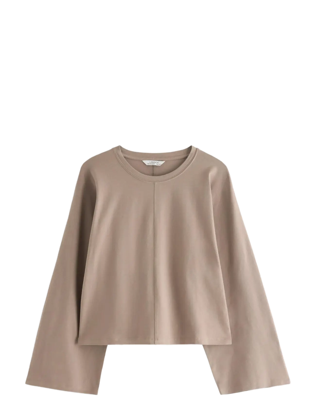 LINDEX Jersey Oberteil With Wide Sleeves Beige - XL - Damen