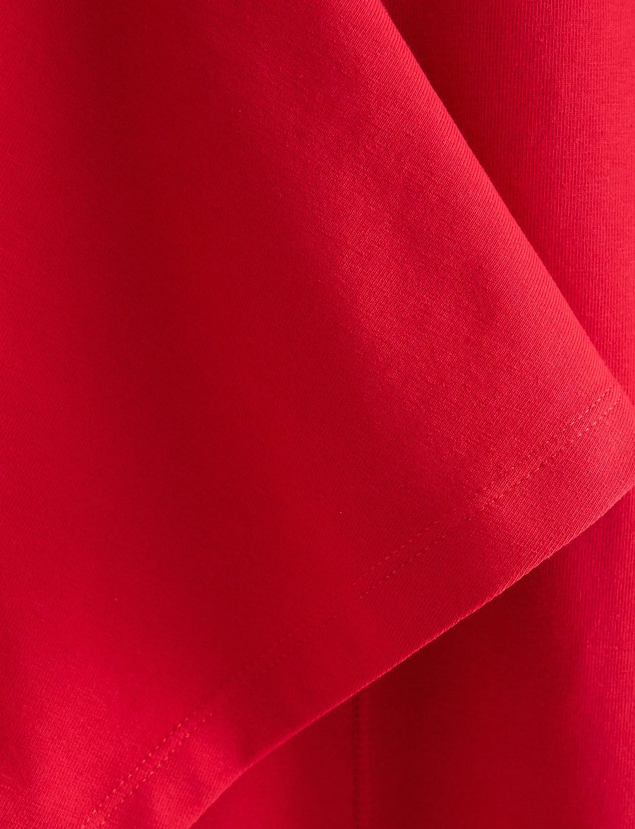 Lindex - Jersey top with wide sleeves - lühikesed topid - red - 5