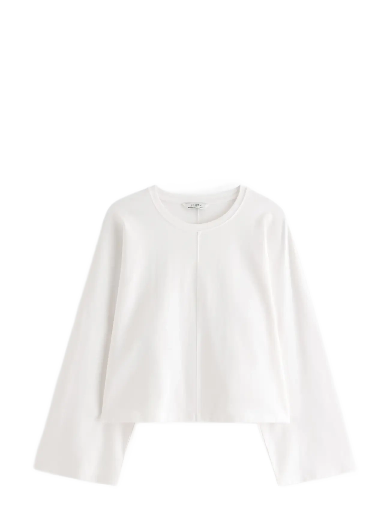 Lindex Jersey Top With Wide Sleeves, S, T-shirts & Oberteile, Weiß - Long-sleeved, Frauen