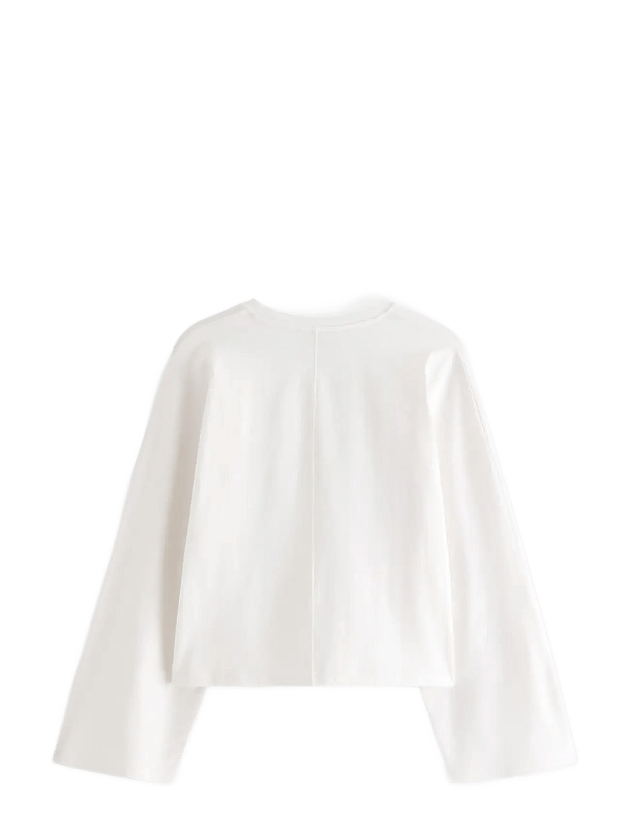 Lindex - Jersey top with wide sleeves - crop tops - white - 1