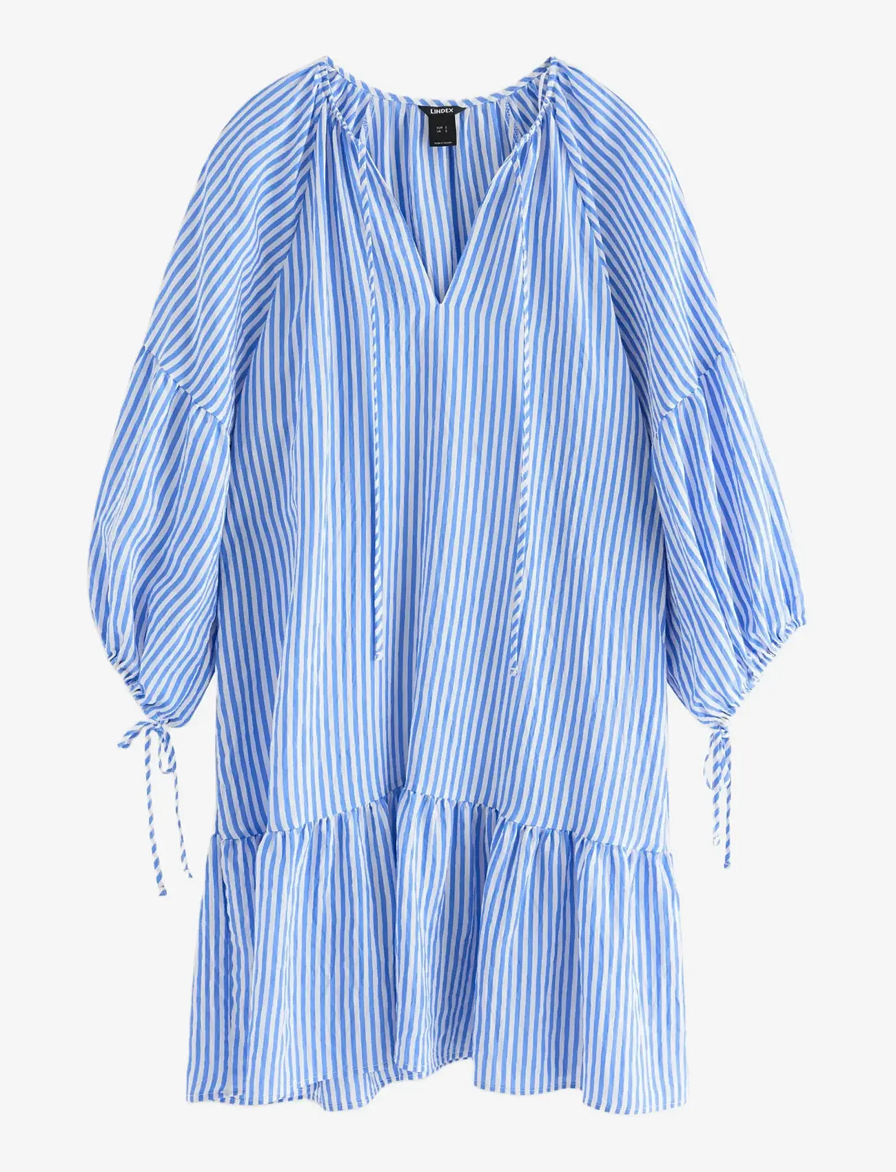 Lindex - Mini dress with puff sleeve - summer dresses - light dusty blue - 1