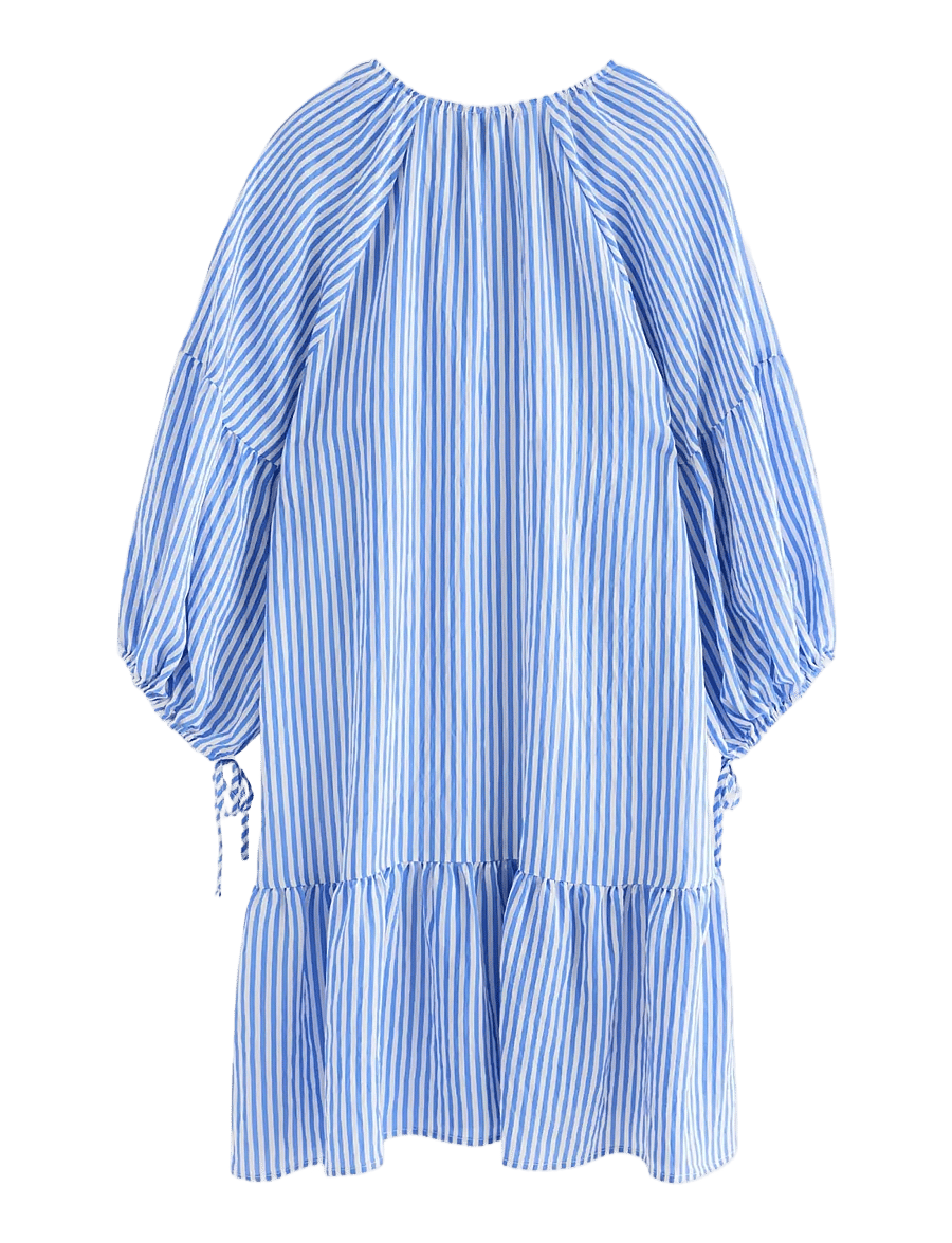 Lindex - Mini dress with puff sleeve - sommarklänningar - light dusty blue - 2