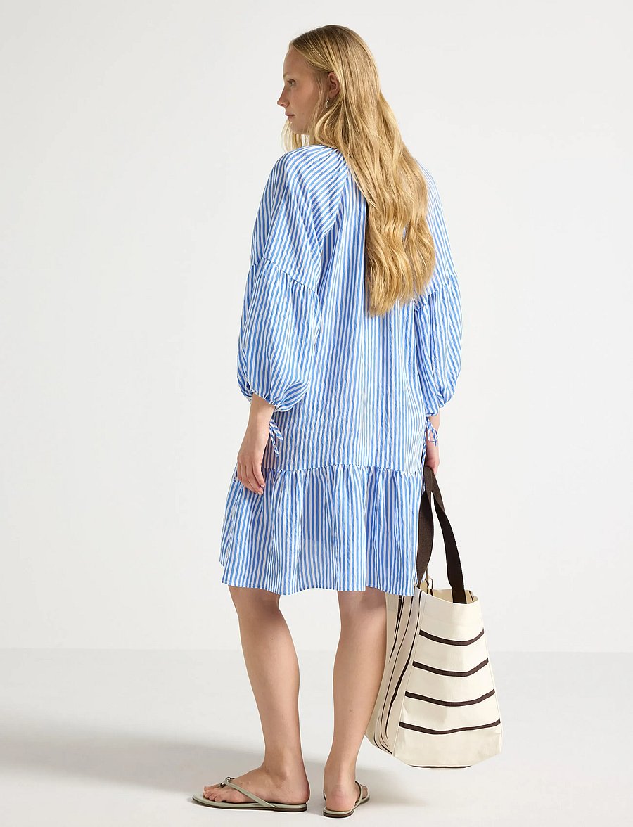 Lindex - Mini dress with puff sleeve - sommarklänningar - light dusty blue - 3