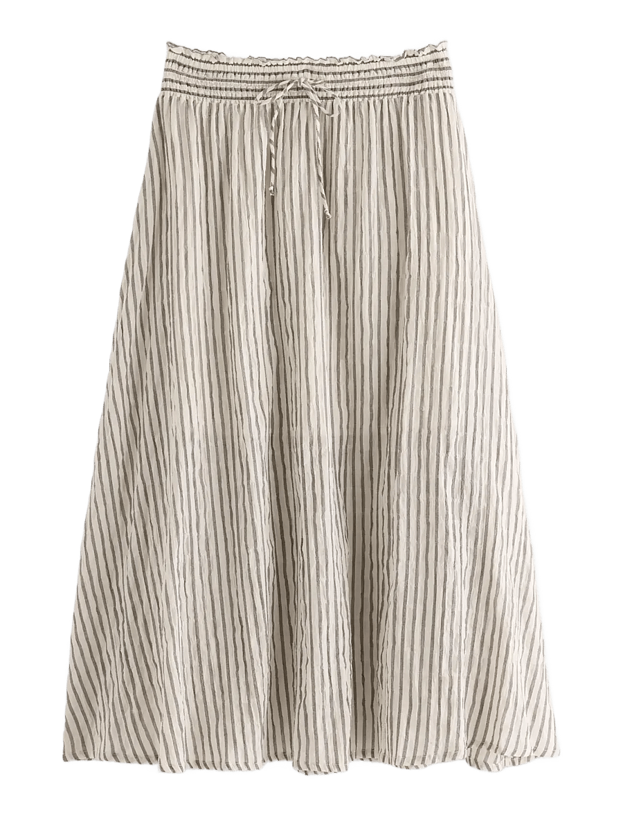 Lindex - Crinkled midi skirt - midi-röcke - light beige - 1