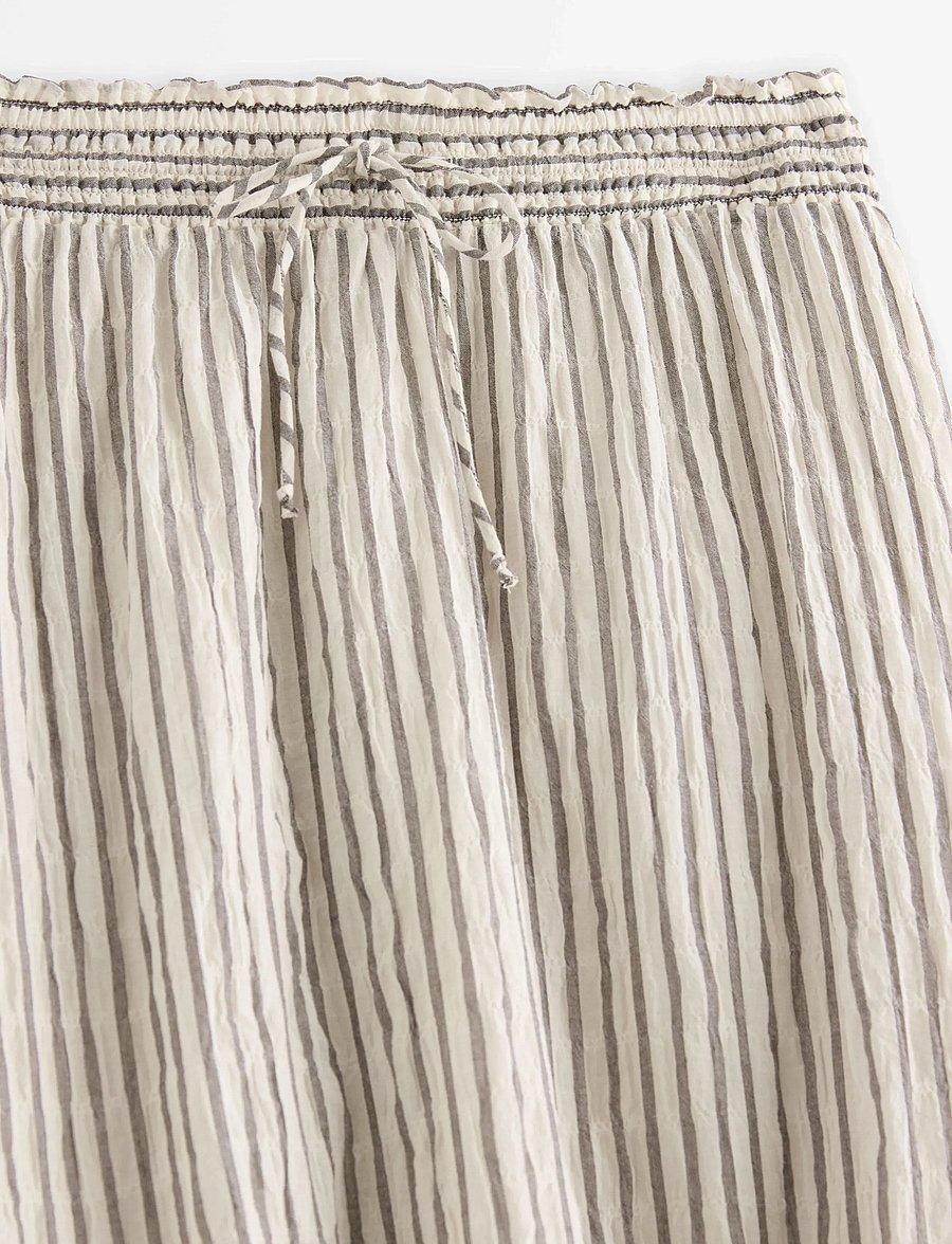 Lindex - Crinkled midi skirt - midi-röcke - light beige - 5