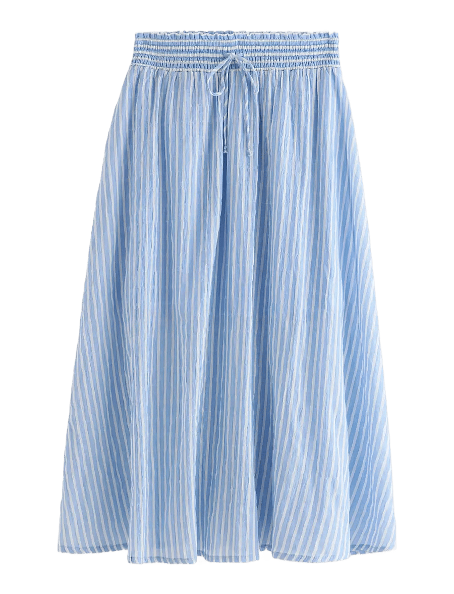 Lindex - Crinkled midi skirt - midi-röcke - light dusty blue - 1