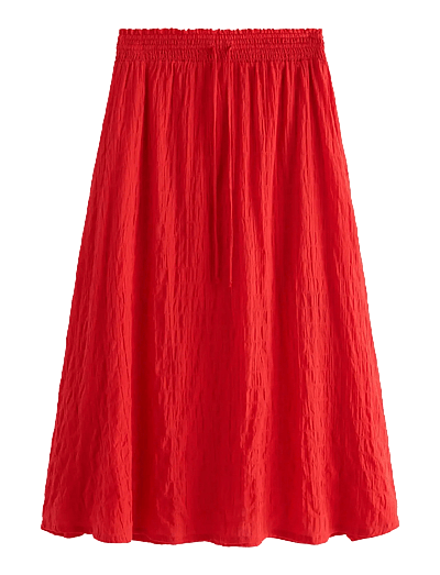 Lindex Crinkled midi skirt - Clothing - RED / red