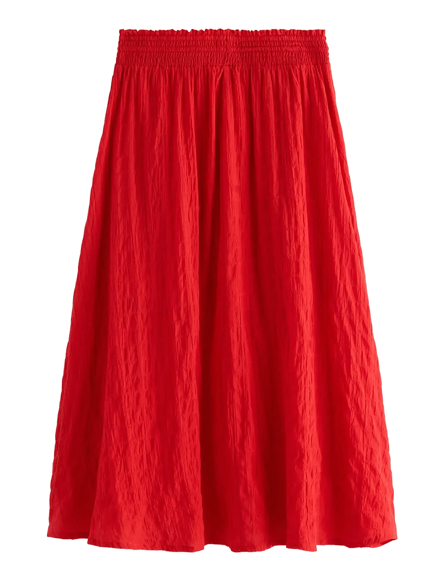 Lindex - Crinkled midi skirt - midi-röcke - red - 2