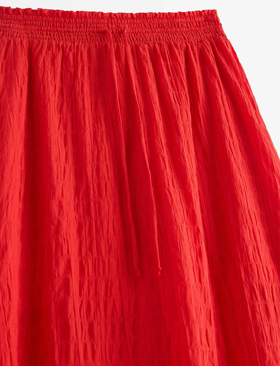 Lindex - Crinkled midi skirt - midi-röcke - red - 5