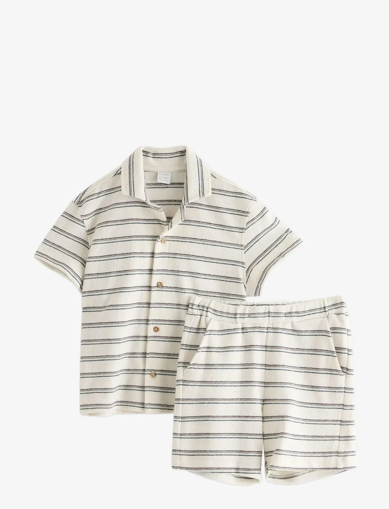 Lindex - Set - shirt and shorts - sæt med kortærmet t-shirt - light beige - 1