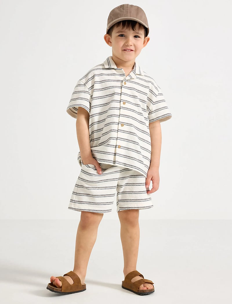 Lindex - Set - shirt and shorts - sæt med kortærmet t-shirt - light beige - 0