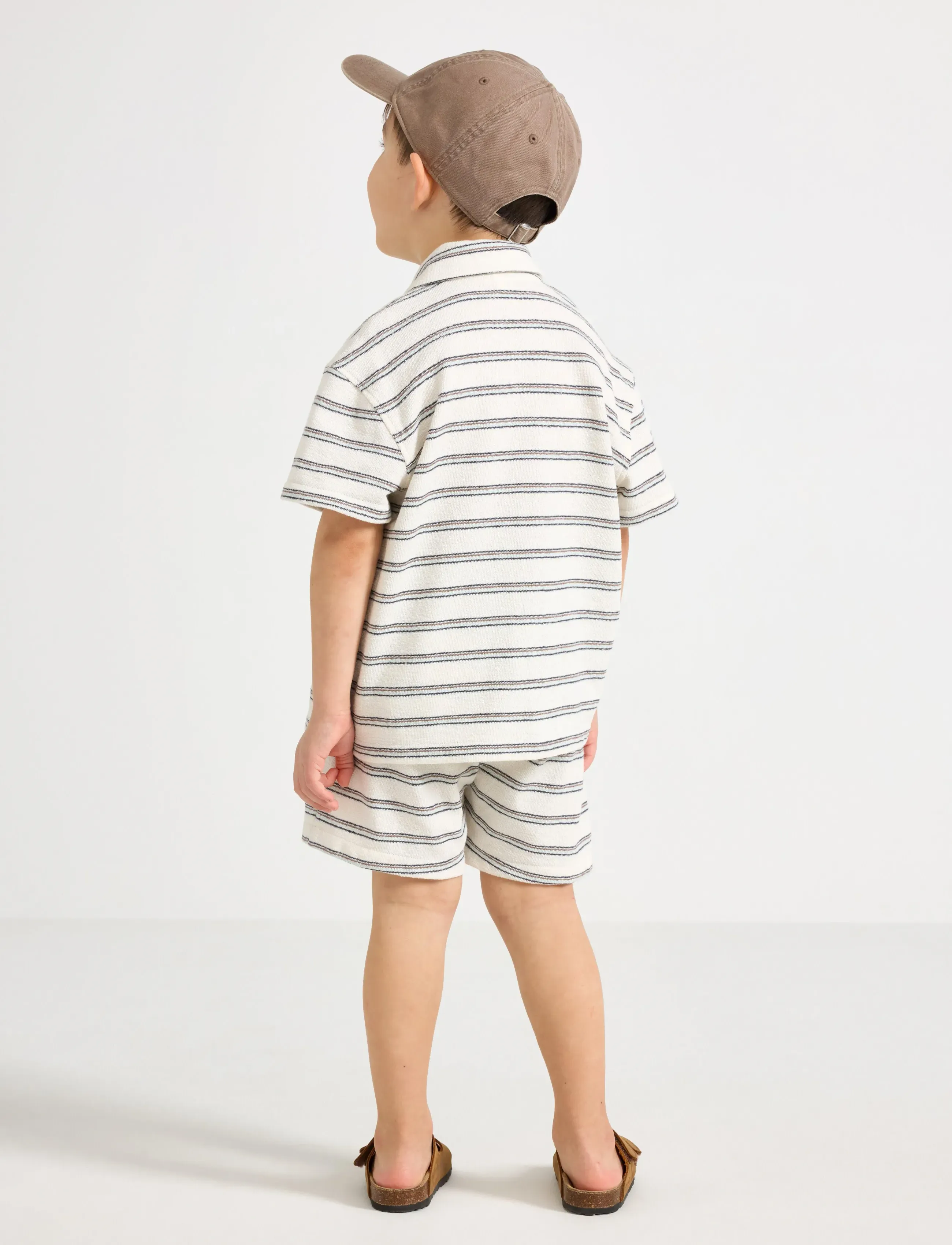 Lindex - Set - shirt and shorts - setit, joissa lyhythihainen t-paita - light beige - 3