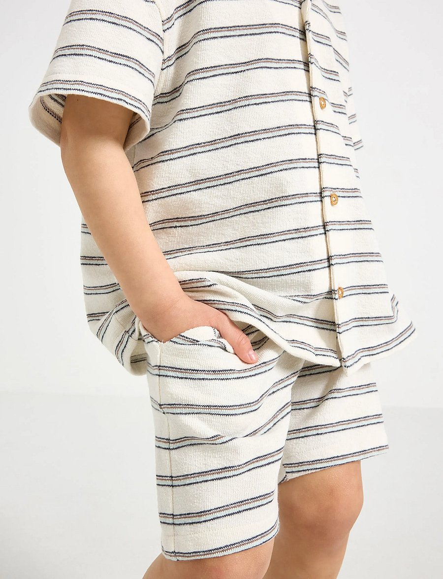 Lindex - Set - shirt and shorts - setit, joissa lyhythihainen t-paita - light beige - 4