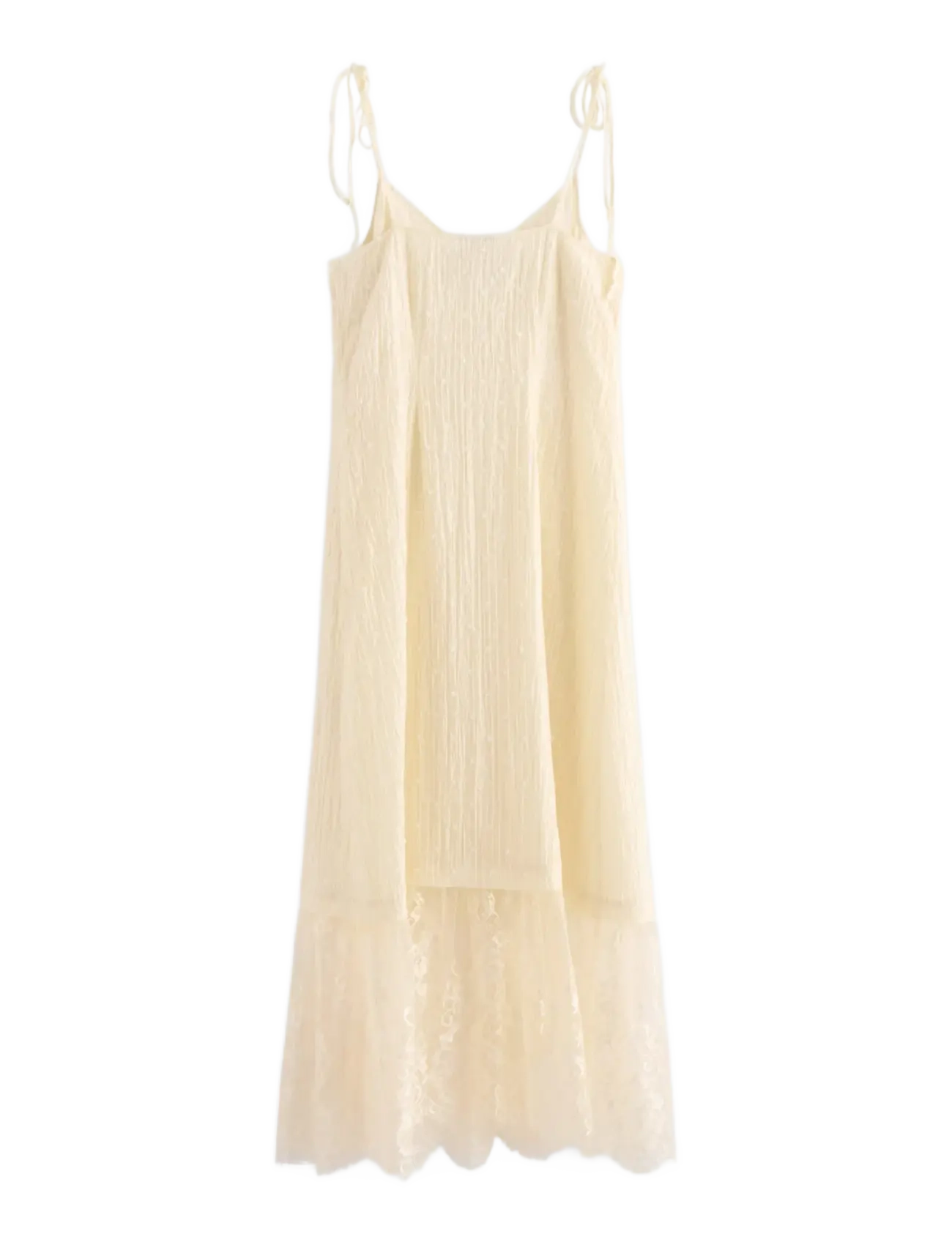 Lindex - Midi slip dress with lace detail - vabalt langevad slip-kleidid - light beige - 2