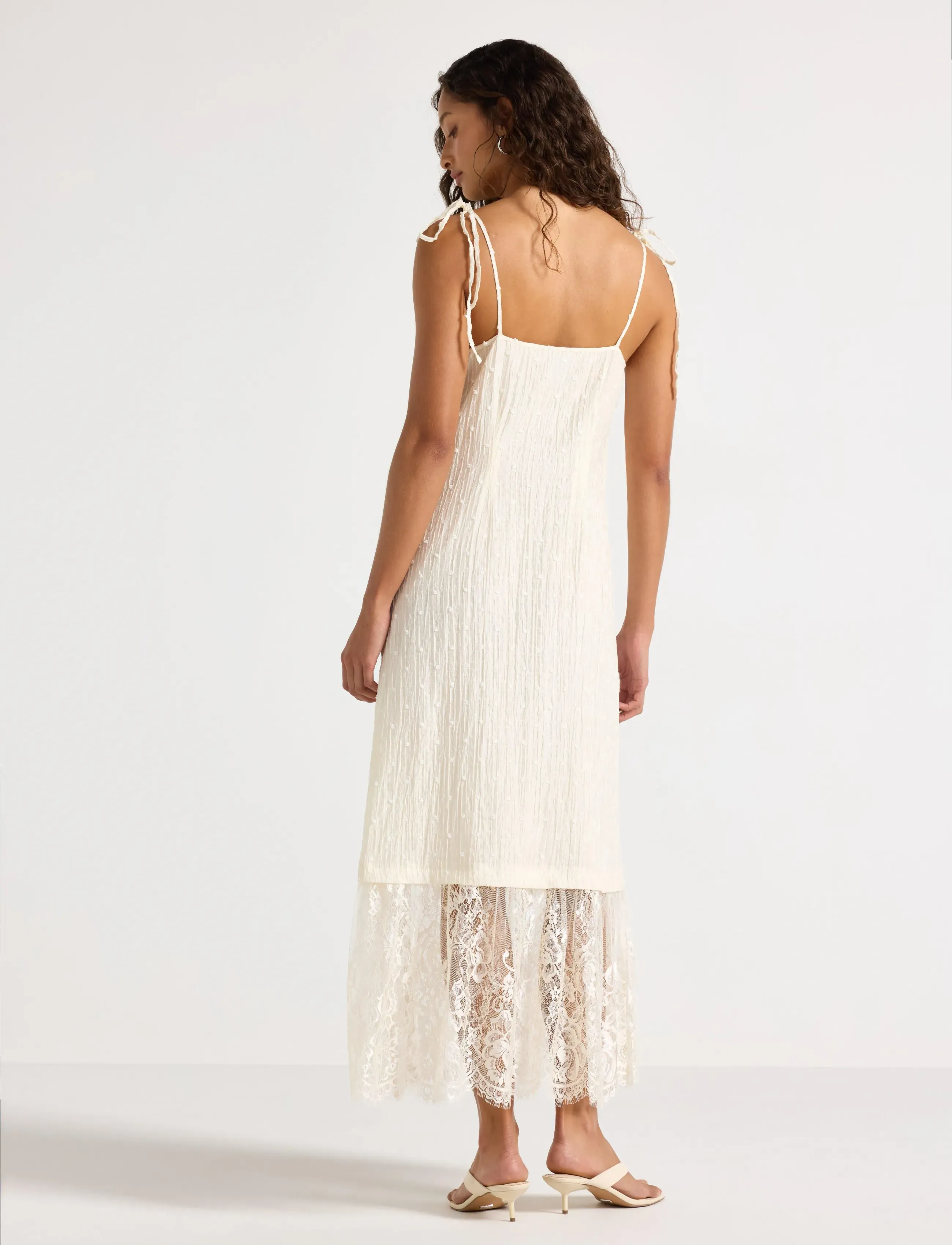 Midi Slip Dress With Lace Detail 2