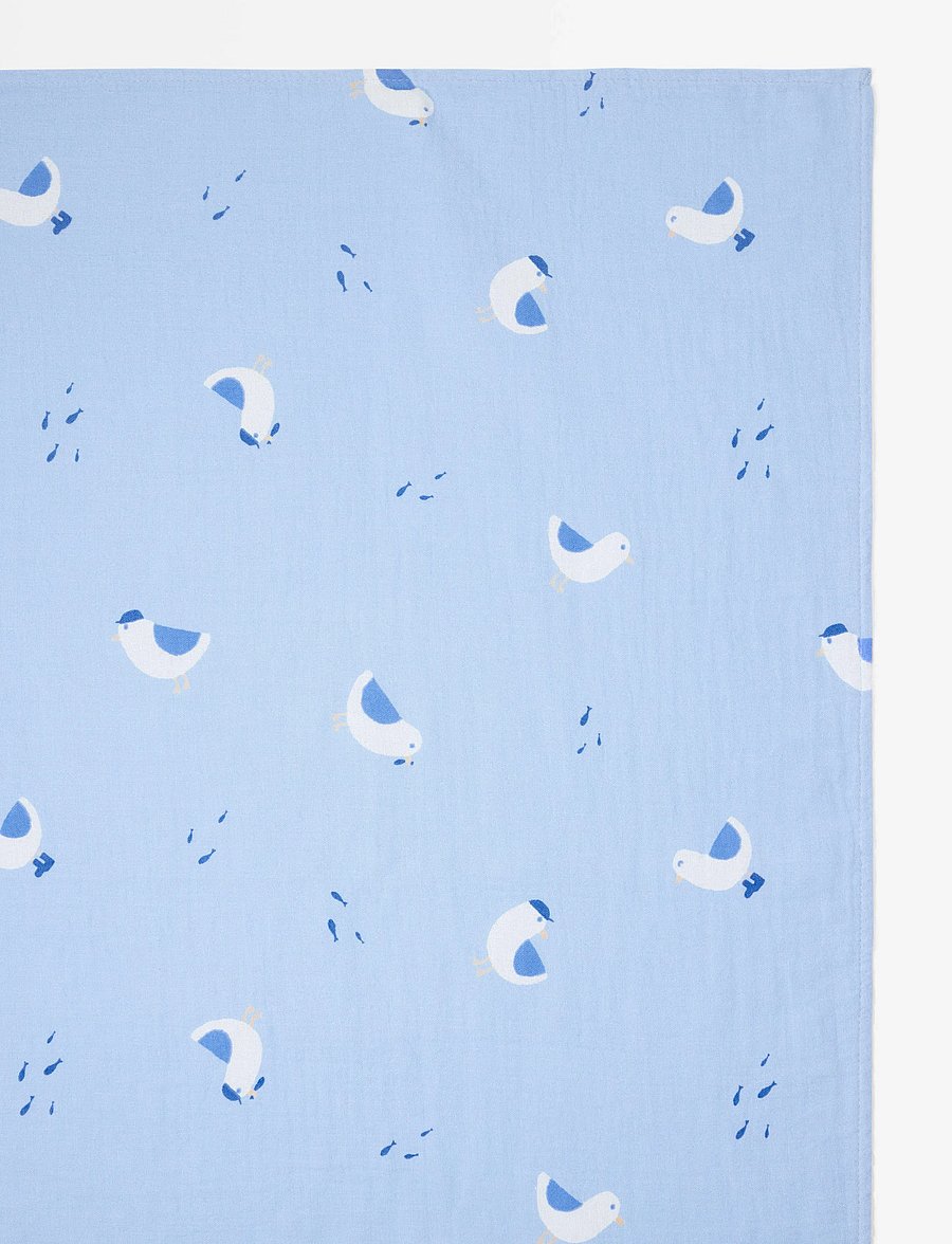 Lindex - Blanket in cotton muslin - muslinfiltar - light blue - 2