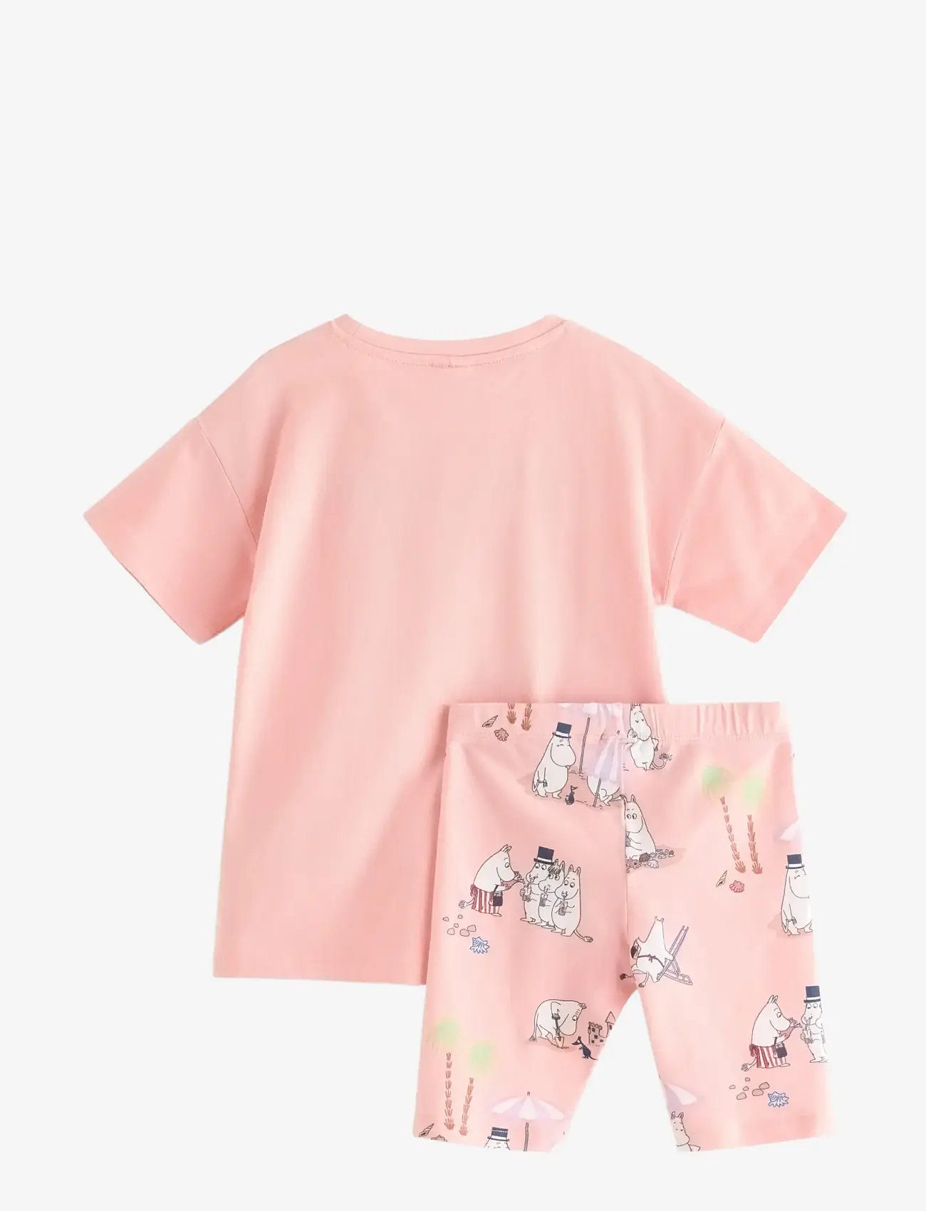 Lindex - Moomin set - sæt med kortærmet t-shirt - light pink - 2