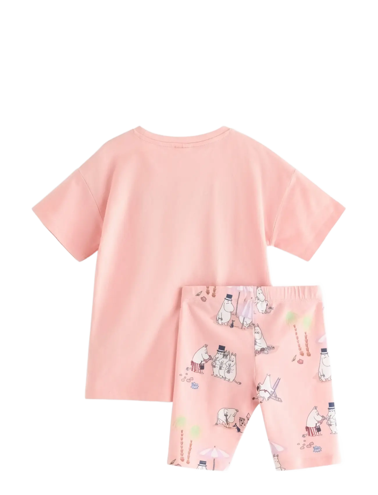 Lindex - Moomin set - sets mit kurzärmeligem t-shirt - light pink - 2