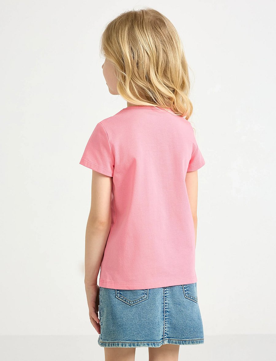 Lindex - Top with application - kortärmade t-shirts - pink - 3