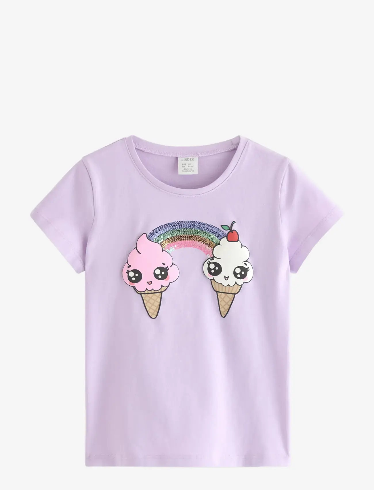 Lindex - Short-sleeved top - kortærmede t-shirts - light lilac - 1