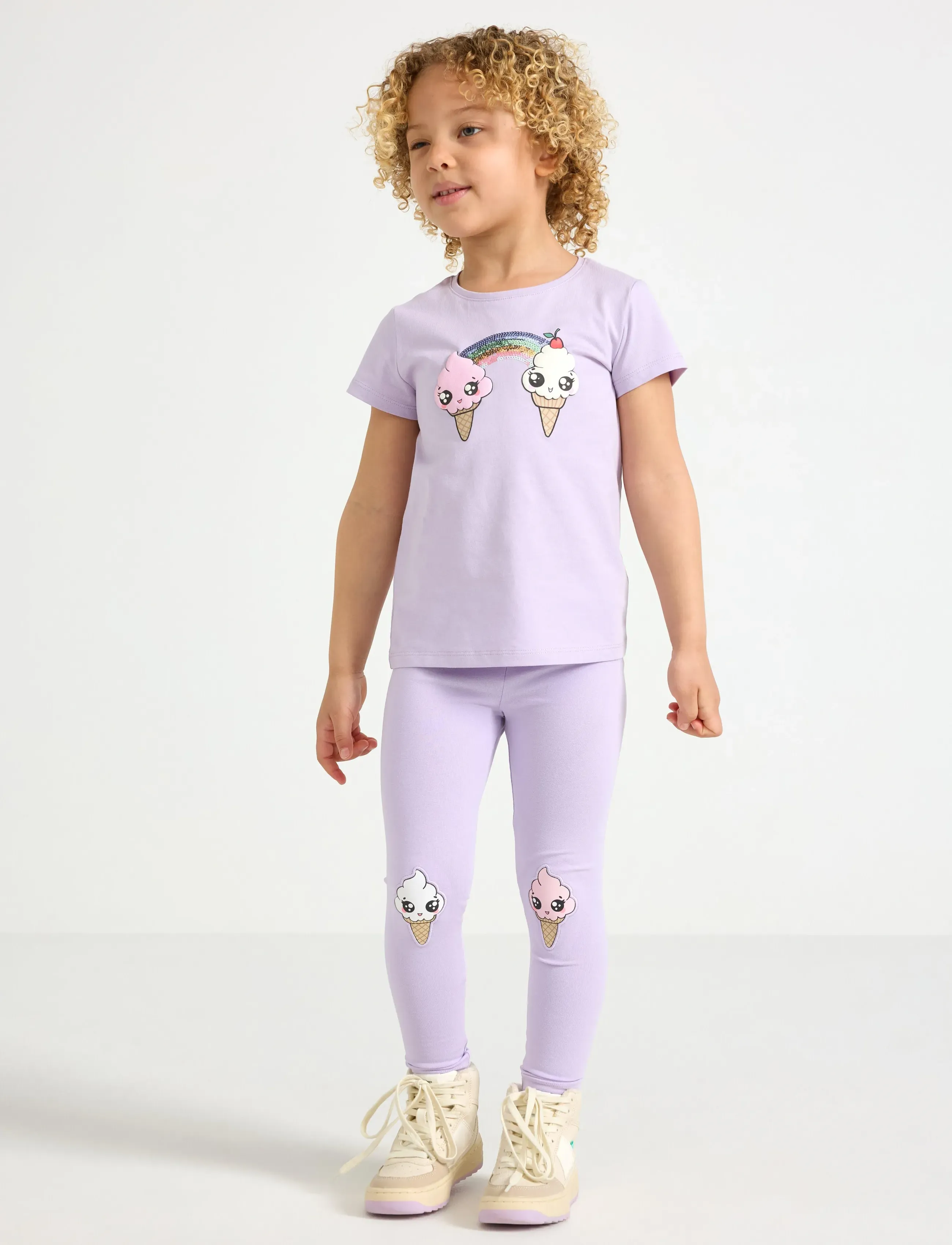 Lindex Leggings, 116, Purple, Underdele > Leggings, Børn