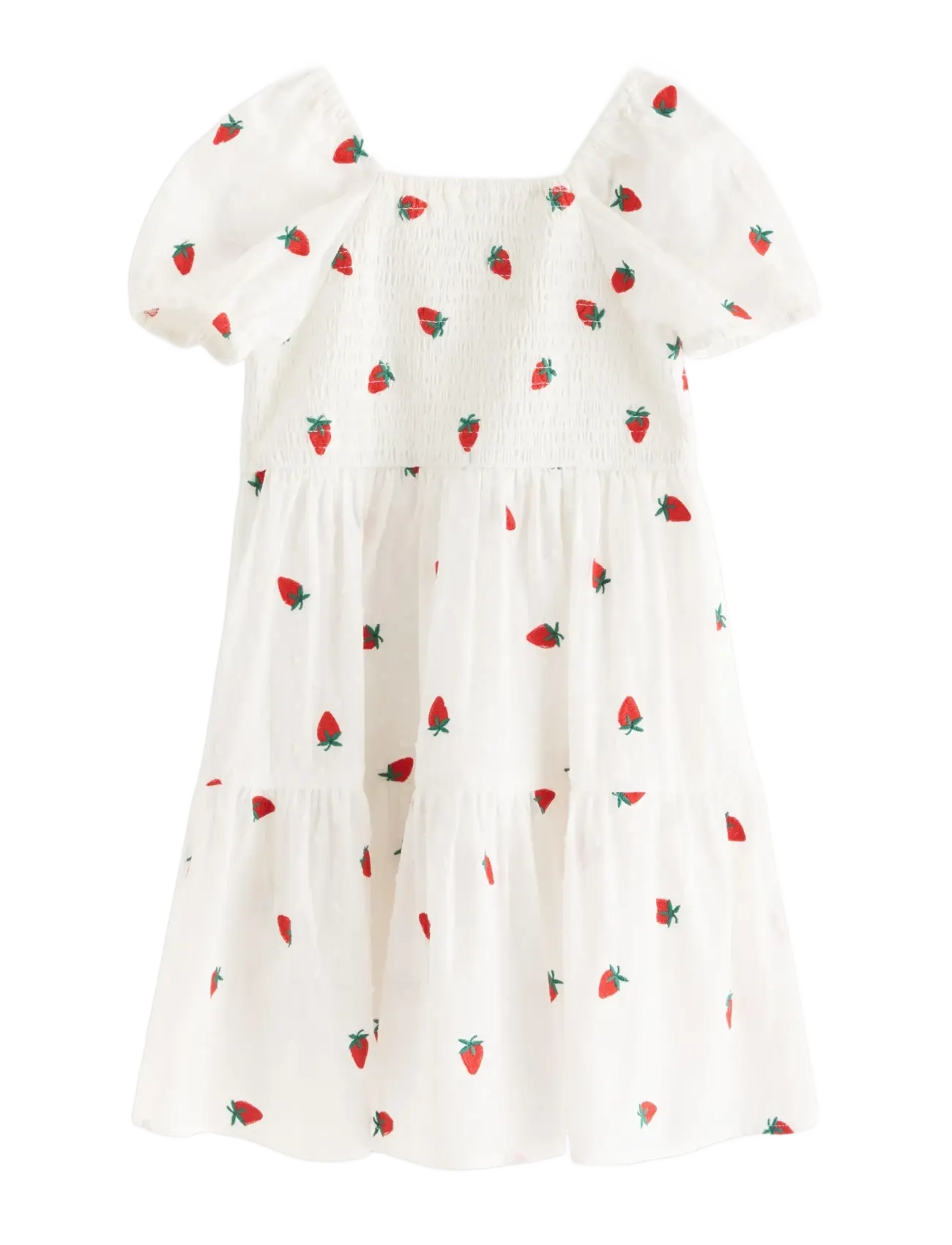 Lindex - Dress with strawberries - kortærmede hverdagskjoler - light dusty white - 2