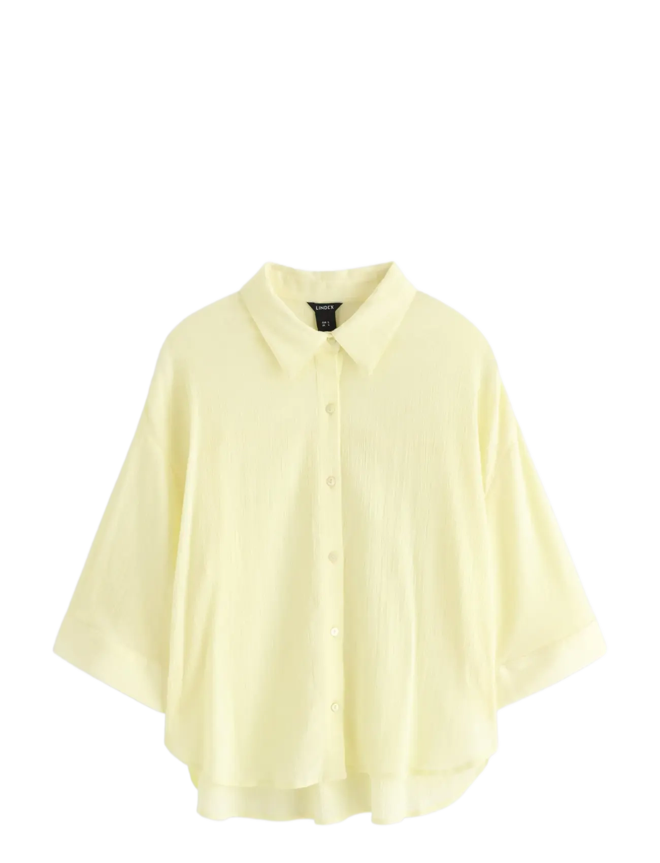 LINDEX Crinkled Shirt Gelb - XS - Damen
