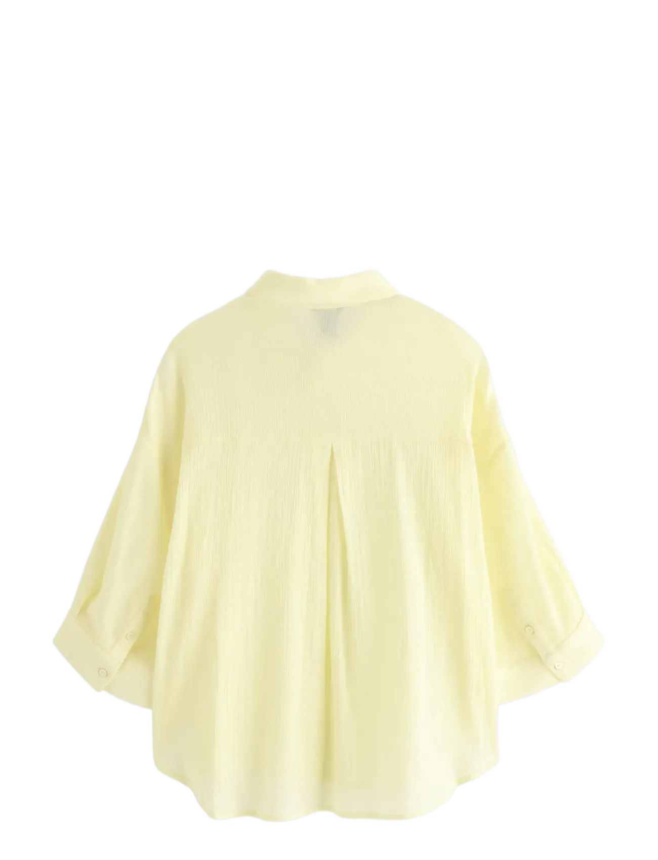 Lindex - Crinkled shirt - kortærmede skjorter - light yellow - 2