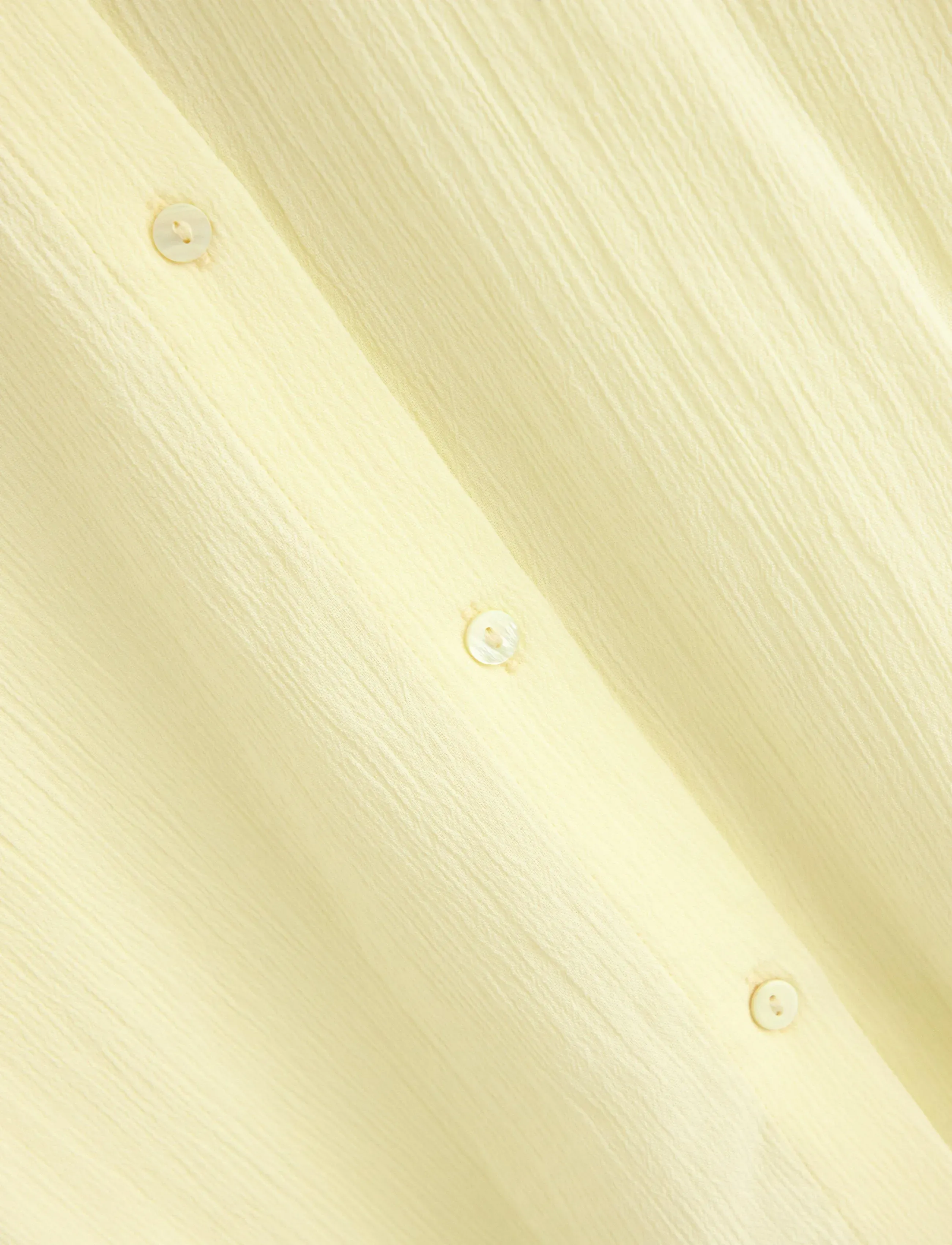 Lindex - Crinkled shirt - kortærmede skjorter - light yellow - 5