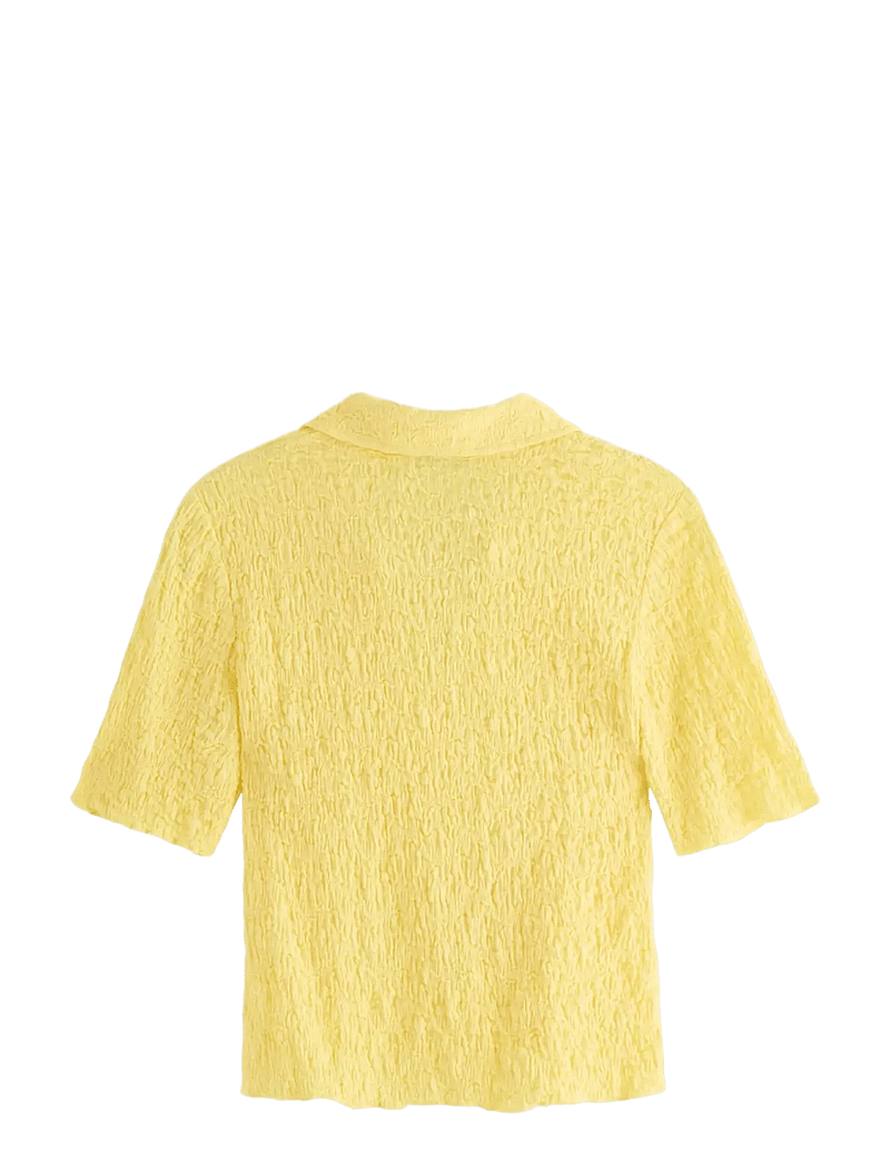 Lindex - Short-sleeved top - poloshirts - light yellow - 2