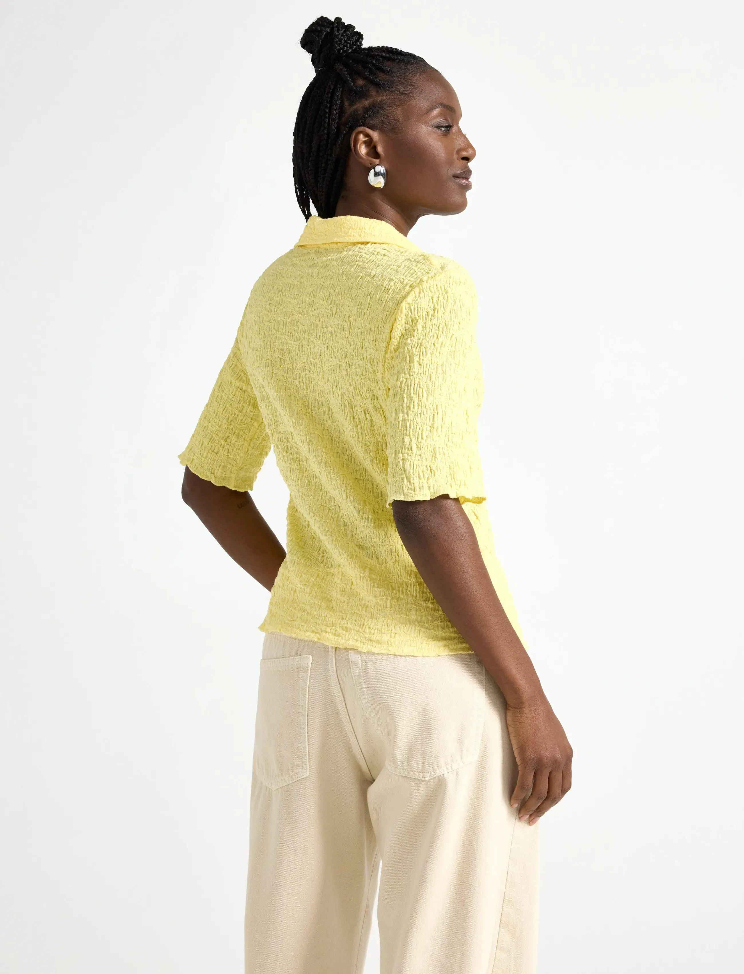 Lindex - Short-sleeved top - polosärgid - light yellow - 3