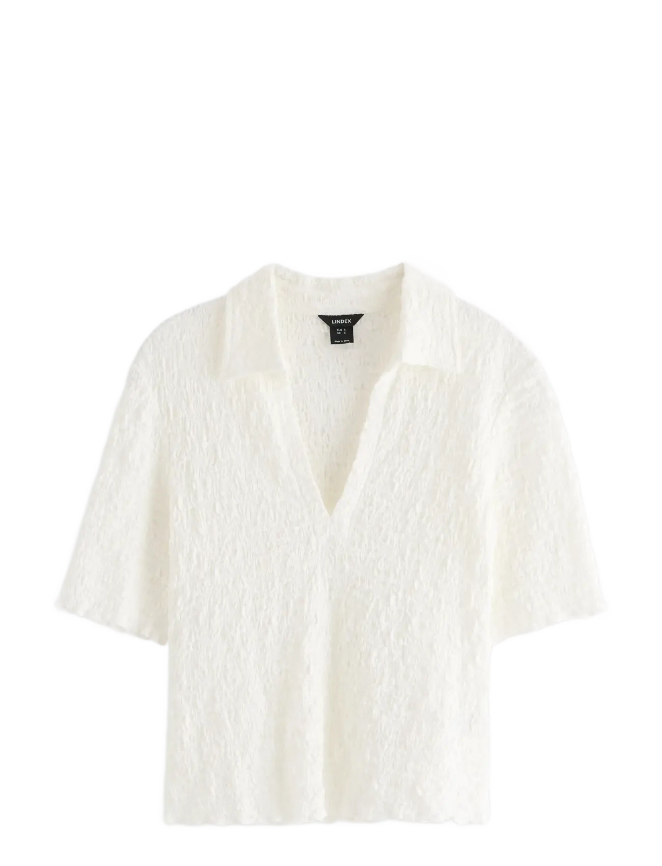 LINDEX Kurzärmelig Oberteil Cream - L - Damen