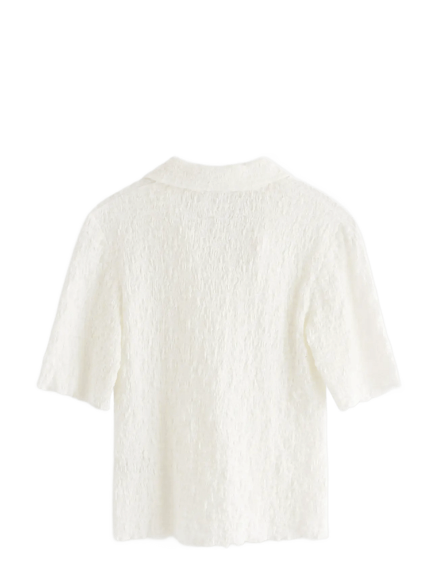 Lindex - Short-sleeved top - poloshirts - off white - 2